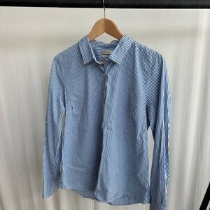 J.Crew Blue Striped Button Up Shirt